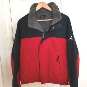 VTG Nautica Men Sailing Jacket Reversible Fleece Waterproof Heavyweight Ski M